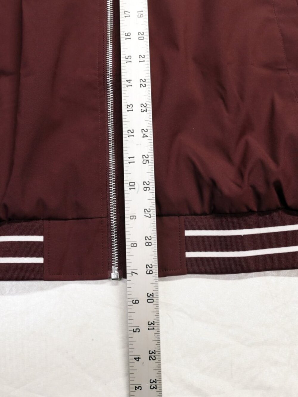 MAGCOMSEN Men’s Maroon Full Zip Bomber Jacket Size L–Lightweight Softshell Windb - Picture 6 of 13